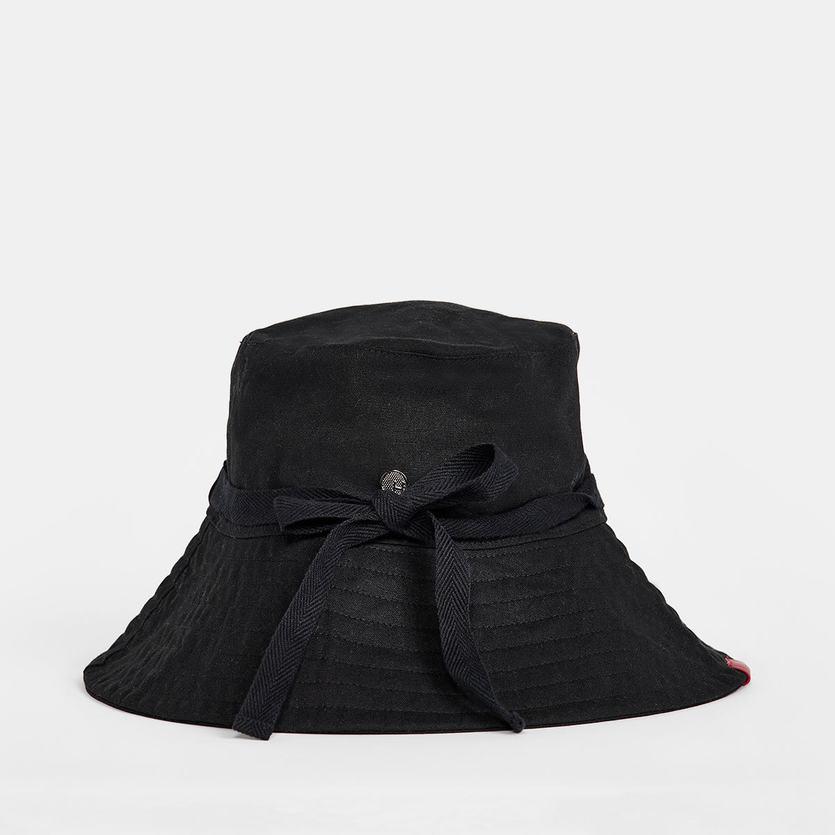 Bucket-Hat-Black-Gunmetal-Front-View-Alternate