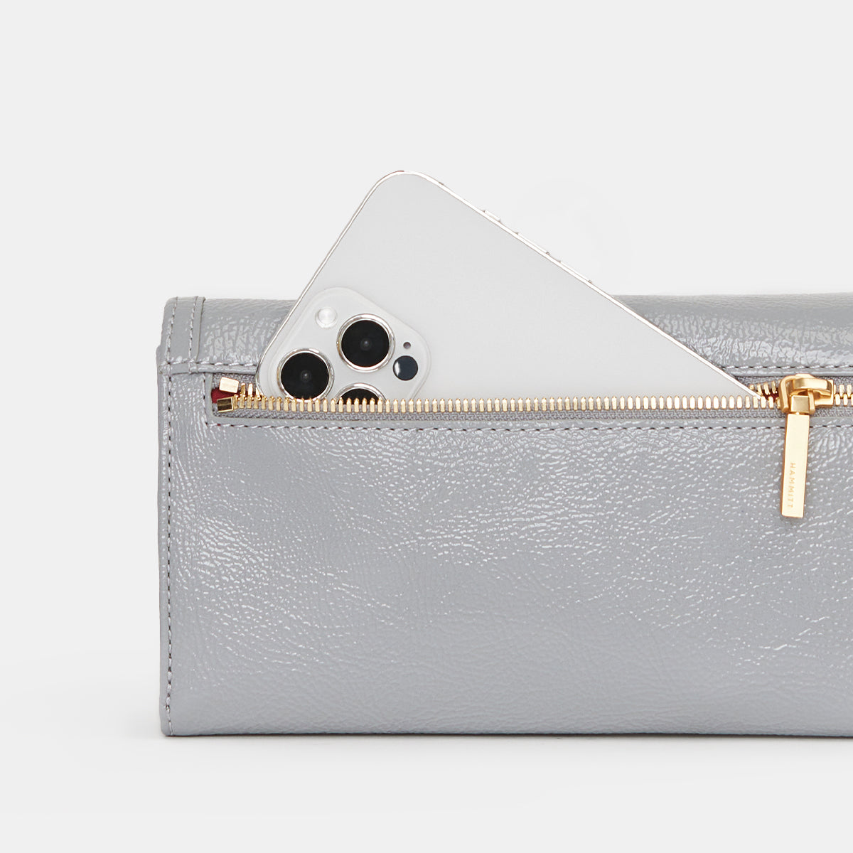 AJ Crossbody Clutch | Marina Glaze/Brushed Gold Hammered