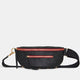 Charles Crossbody | Black/Brushed Gold Red Zip | Med