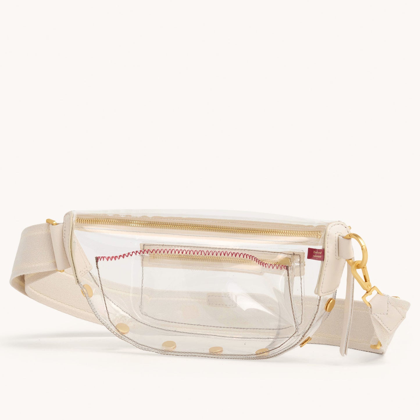 Charles Crossbody Clear | Calla Lily White/Brushed Gold | Med