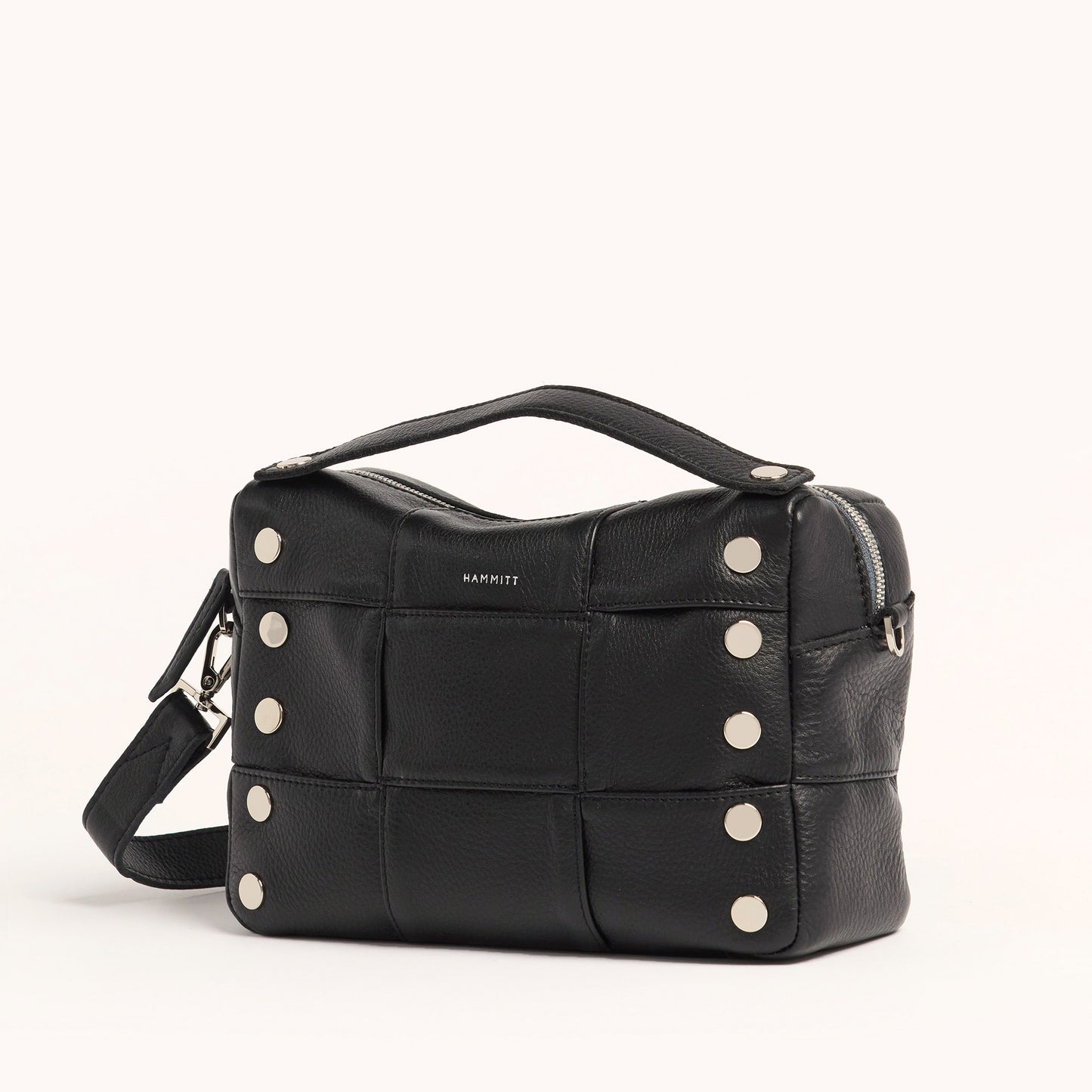 Evan-Crossbody-Med-Black-Weave-S-Front-View