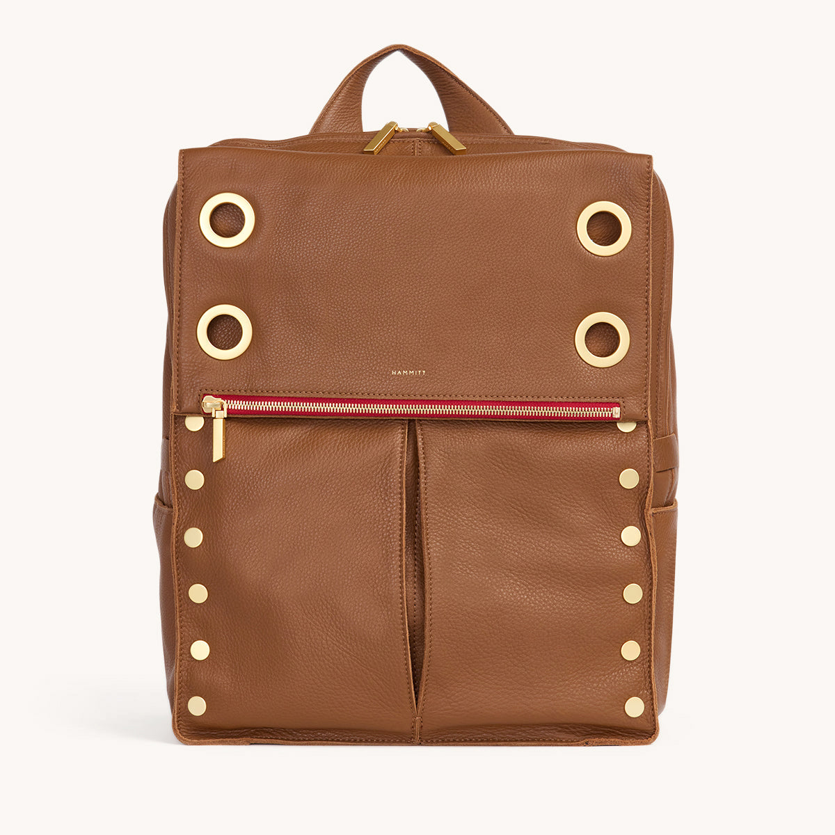 Montana Backpack | Mahogany Pebble/Brushed Gold Red Zip | XL