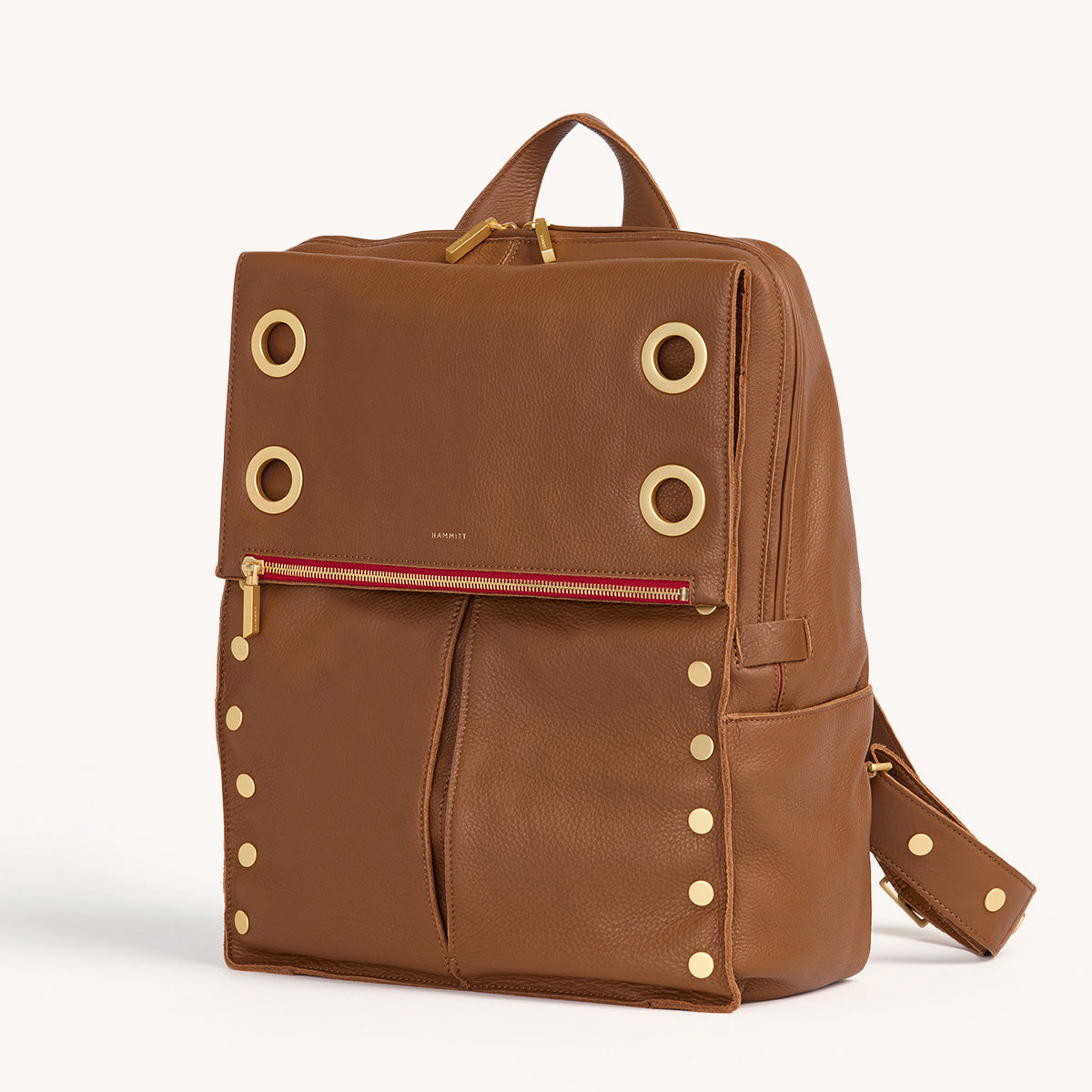 Montana Backpack | Mahogany Pebble/Brushed Gold Red Zip | XL