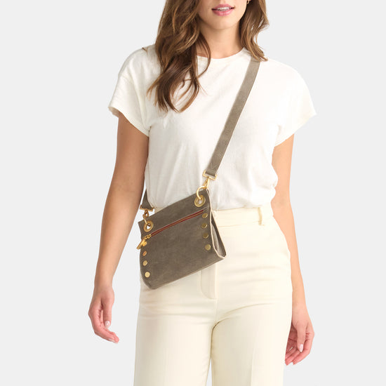 Tony Pewter/Gold | Small Leather Zippered Crossbody | Hammitt – HAMMITT