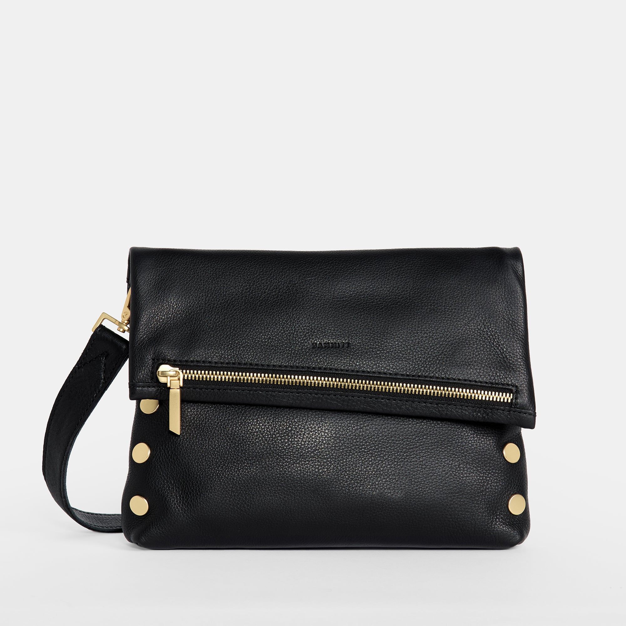 VIP Black/Gold | Zippered Leather Crossbody Clutch | Hammitt – HAMMITT