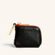 Syd-Pouch-Brushed-Gold-Red-Zip-Front-View