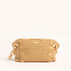 Daniel Crossbody Clutch | Calla Lily White Raffia/Brushed Gold | Sml