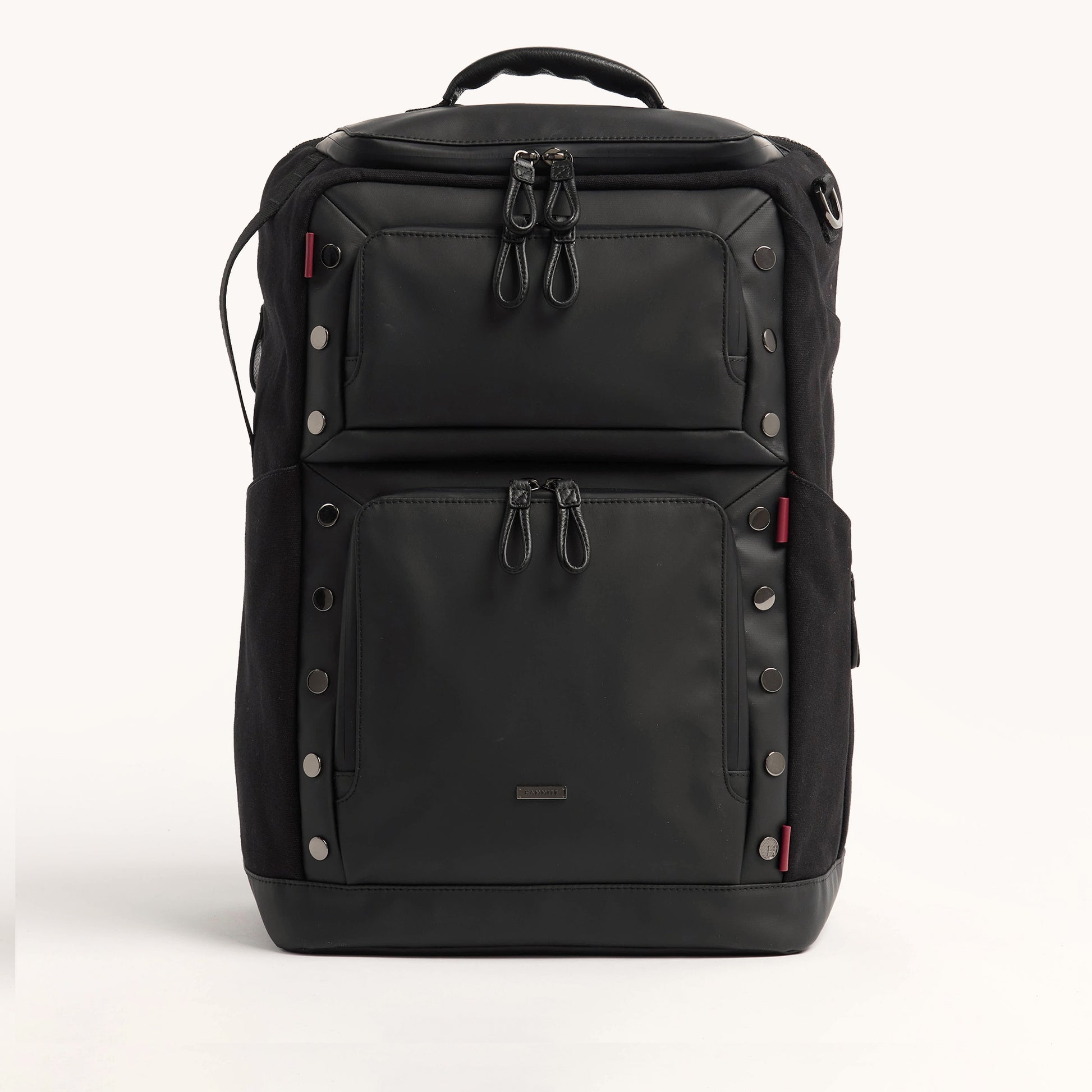 Burbank-Backpack-Black-Nylon-Front-View