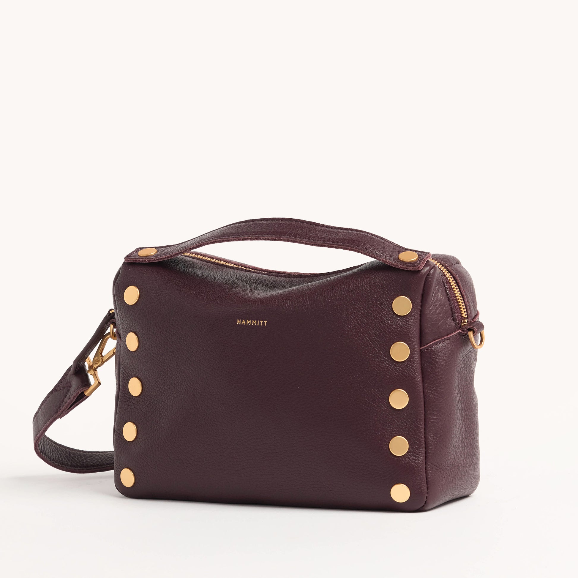 Evan-Crossbody-Med-Cabernet-Pebble-Front-View