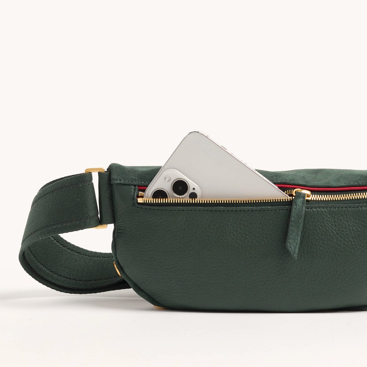 Charles-Crossbody-Med-Green-Room-Suede-Front-View-Detail