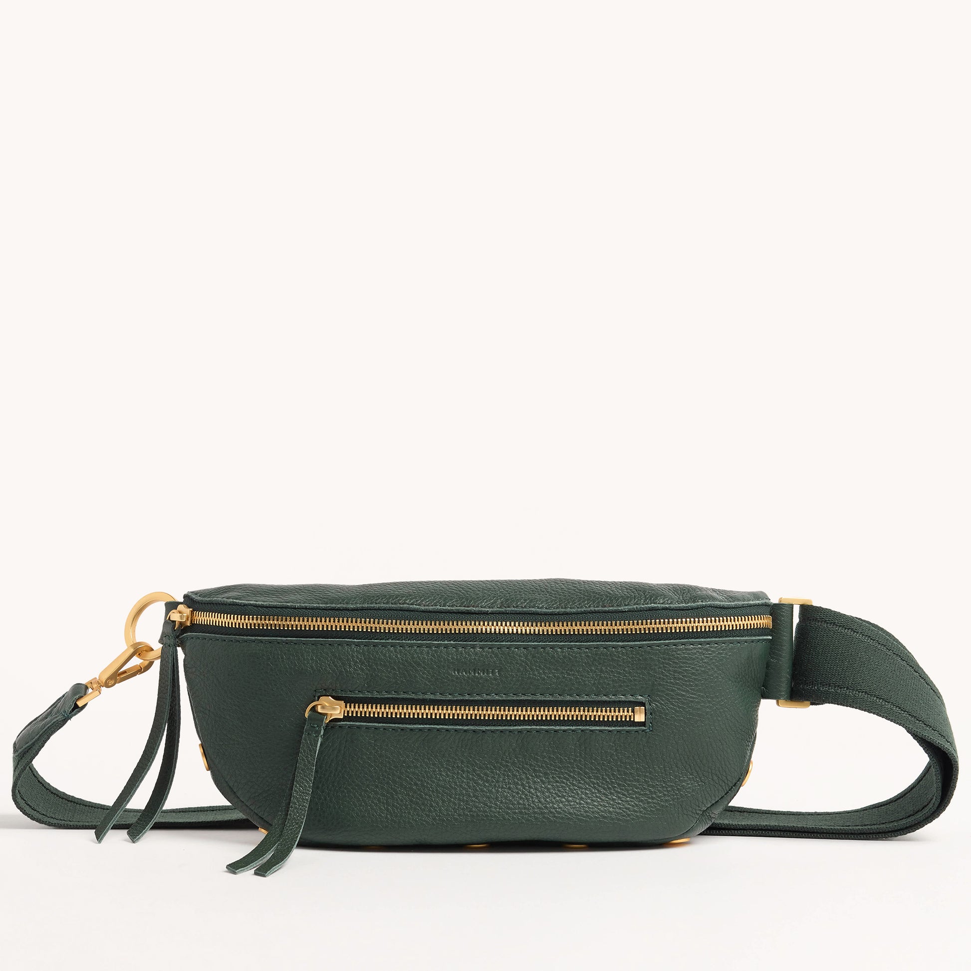 Charles-Crossbody-Med-Green-Room-Pebble-BG-Front-View