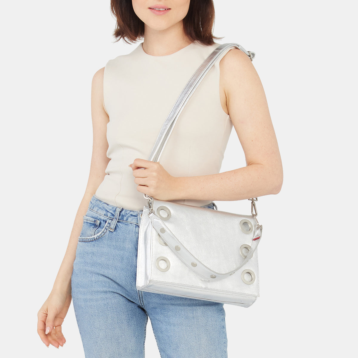 Montana-Clutch-Lrg-Sidewalk-Silver-Model-View