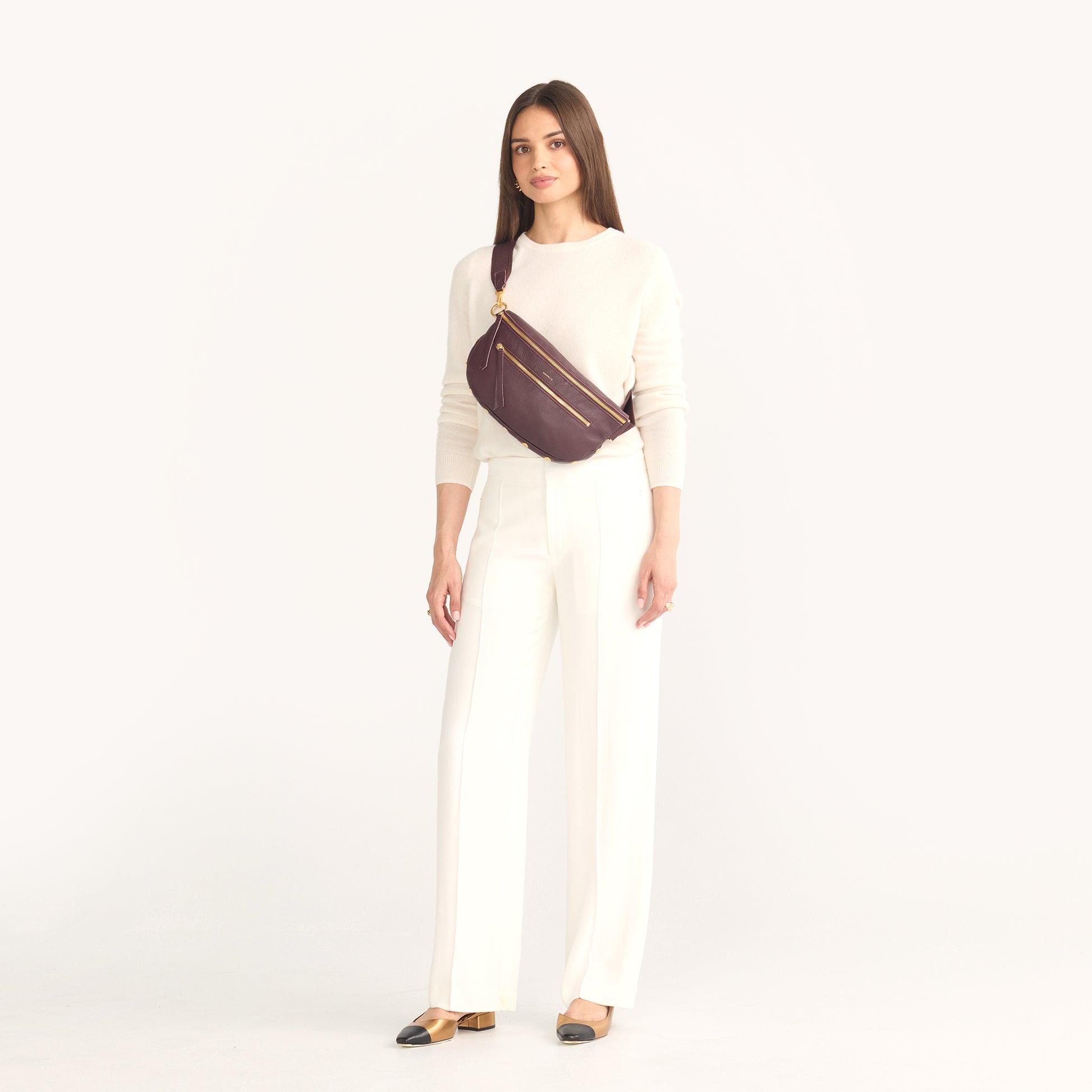 Charles-Crossbody-Lrg-Cabernet-Pebble-Model-View-2