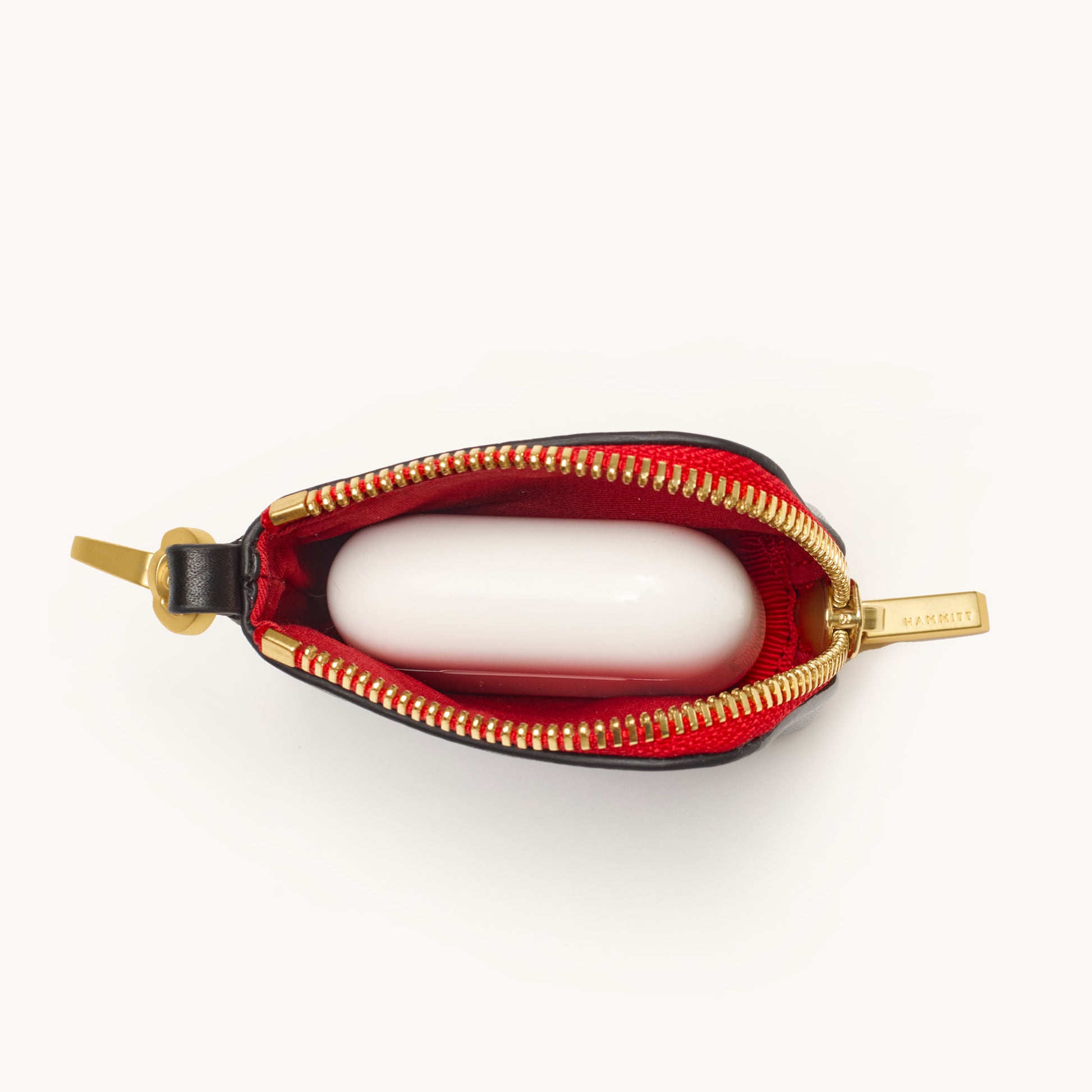 Syd-Pouch-Brushed-Gold-Red-Zip-Interior-View