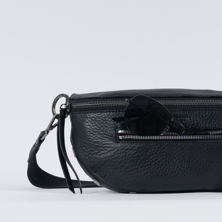 Charles Black Leather Belt Bag | Hammitt – HAMMITT