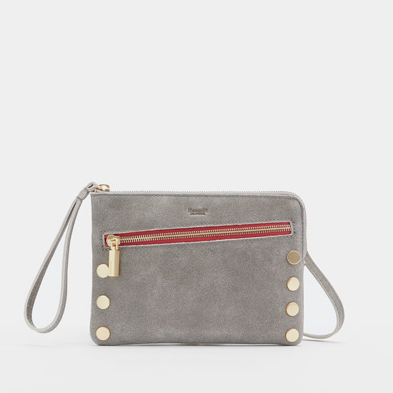 Nash Pewter/Gold | Women's Small Leather Wristlet | Hammitt – HAMMITT