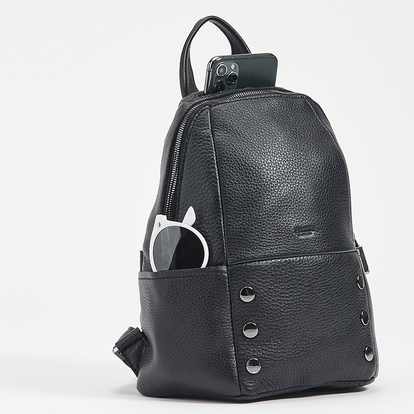 Hunter | Black Pebbled Leather Backpack | Hammitt – HAMMITT